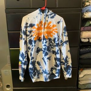 navy blue tie dye men’s xl nickelodeon hoodie